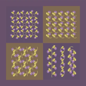 Blooming clover mesh and border. ornament Stock Illustration