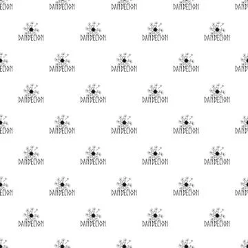 Blooming dandelion pattern seamless vector Illustrazione stock