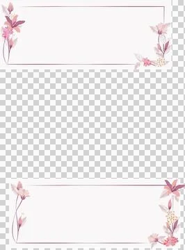 Blooming floral frame with tiny flower isolated on transparency background 写真素材