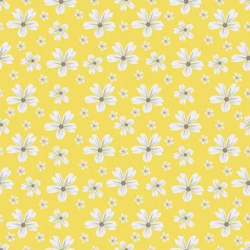 A blooming floral pattern in blooming botanical motifs is scattered randomly Stock Illustration