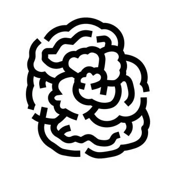 Blooming flower outline design creating nature symbol Stock Illustration
