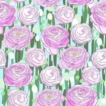 Blooming flowers Stock Illustration
