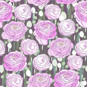 Blooming flowers Stock Illustration