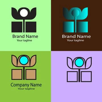 The Blooming Foundation logo design Stock Illustration