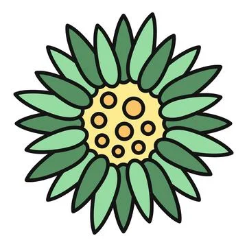Blooming green flower creating abstract floral pattern 스톡 일러스트