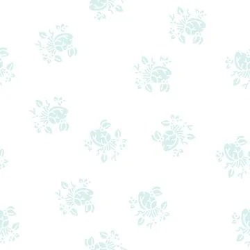 Blooming heart glyph seamless pattern Stock Illustration