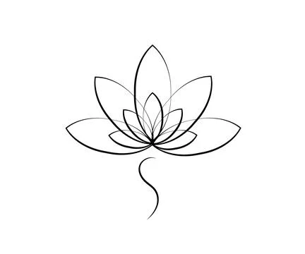 Blooming lotus. Symbol. Vector. Stock Illustration