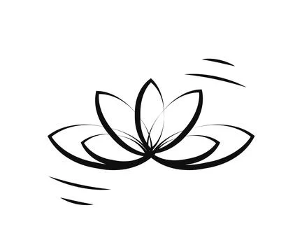 Blooming lotus. Symbol. Vector. Stock Illustration
