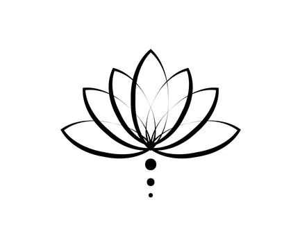 Blooming lotus. Vector illustration. Stock Illustration