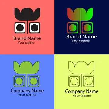 Blooming Potential logo design Stock Illustration