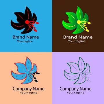 The Blooming Revolution logo design Stock Illustration