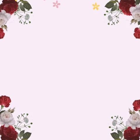 Blooming Rose Flower Frame From Every Corners 스톡 동영상 270801427