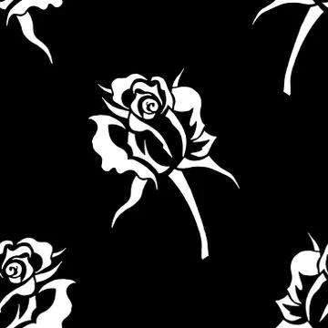 Blooming rose seamless pattern. Vector illustration of a seamless background  Stockillustratie