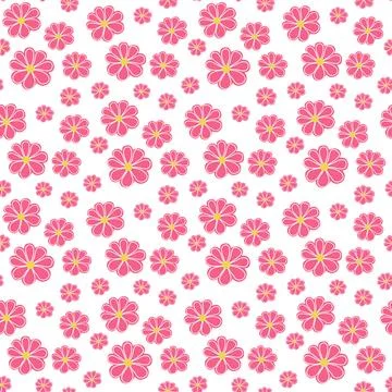 Blooming spring seamless pattern vector illustration Stock Illustration