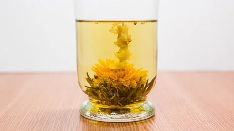 Blooming Tea Stock Footage 65406714