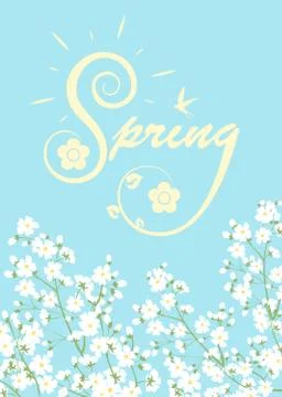Blooming tree branches Stock Illustration