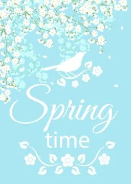 Blooming tree branches Illustrazione stock