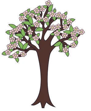 Blooming tree. Stock Illustration
