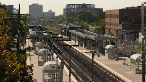 Bloor street Go train UP platform Stock Footage 230923436