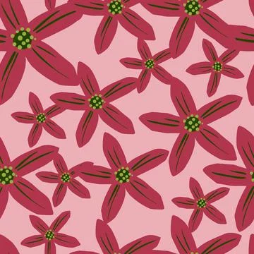 Blossom abstract seamless pattern with pink flowers mandarin elements. Pastel Stock Illustration