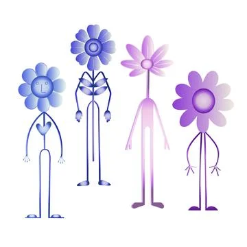 Blossom Beings Stock Illustration