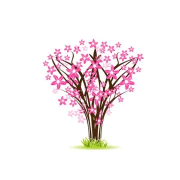 Blossom cherry - Greeting Card Stock-Illustration