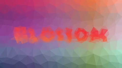 Blossom dissolving technological tessellating looping pulsing polygons Vidéo 109238333
