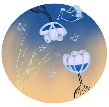 In the Blossom Stock Illustration
