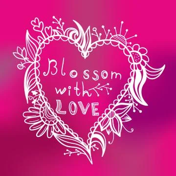 Blossom with love Stock Illustration