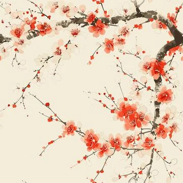 Blossom Pattern Tile. Print Design Seamless Patterns. Stock Illustration