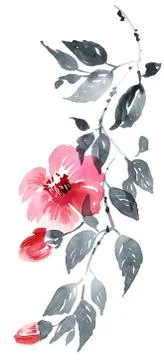 Blossom tree branch Stockillustratie