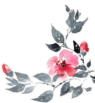 Blossom tree branch Stockillustratie