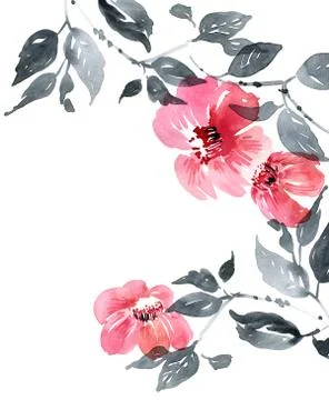 Blossom tree branch Stockillustratie
