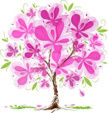 Blossom tree design, vector illustration Stock Illustration