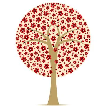 Blossom Tree Stock Illustration