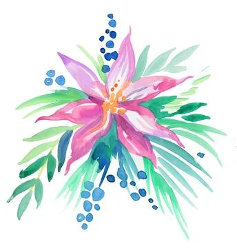 Blossoming bouquet Illustrazione stock