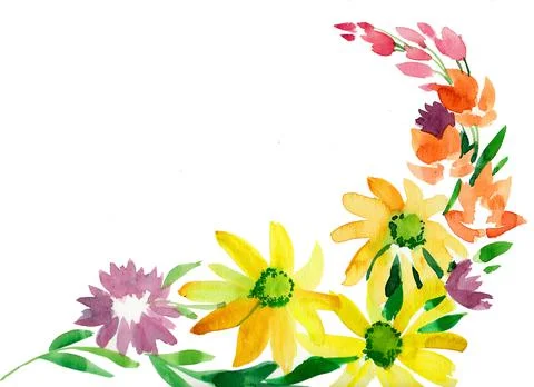 Blossoming flowers Stock Illustration