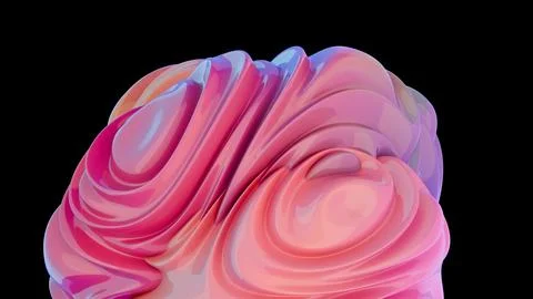 Blossoming Geometrics: A Petalled Array in Pastel Stock Illustration