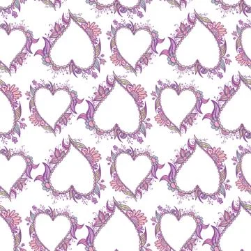 Blossoming Heart pattern Stock Illustration