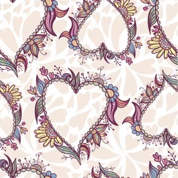 Blossoming Heart pattern Stock Illustration
