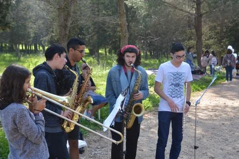 The blossoming path Foto stock