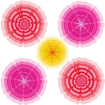 Blossoms on white background Stock Illustration