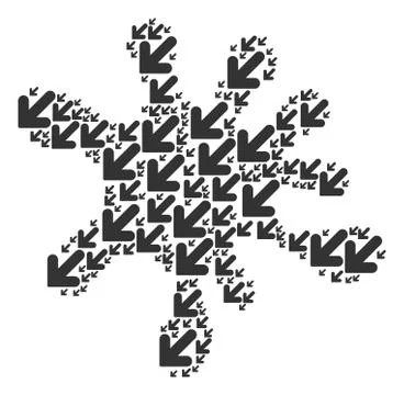 Blot Figure of Arrow Down Left Icons Stock Illustration