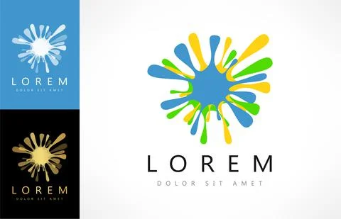 Blot logo vector design illustration. Stock Illustration