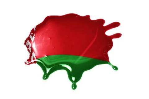 Blot with national flag of belarus Stock Illustration