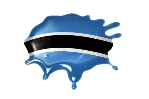 Blot with national flag of botswana Stock Illustration