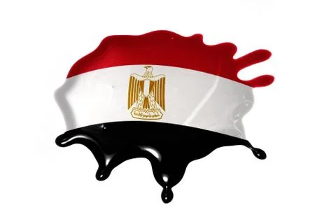 Blot with national flag of egypt Stock Illustration