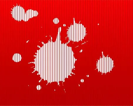 Blot on red striped background Vector illustration of white blot on red st... Foto stock