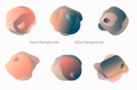 Blots, abstract multicolored pastel drops for design of application backgrounds Stock Illustration