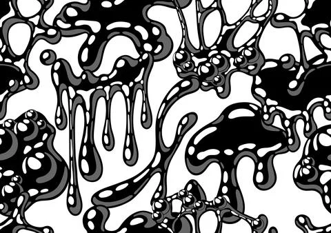 Blots and drips slime pattern. Toxic mucus smudges streaks and blotch. Stock Illustration